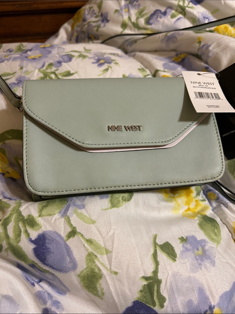 Nine West Mint Green Crossbody with Flap